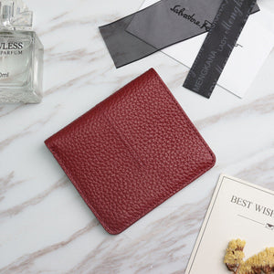 Genuine Leather Wallet with Litchi Pattern in Multiple Colors for Women - Wallet: Chic Coin Purse Superwomen united