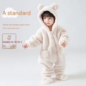 Unisex Closed Zipper Shirt for Winter in the United States CHF Style - Cozy Lambswool Jumpsuit Tiny Adventures united