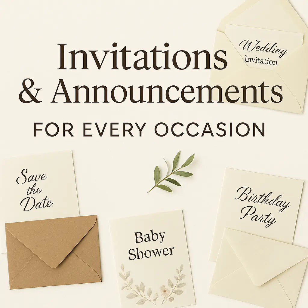 Custom Invitation Magic for Weddings and Baby Showers