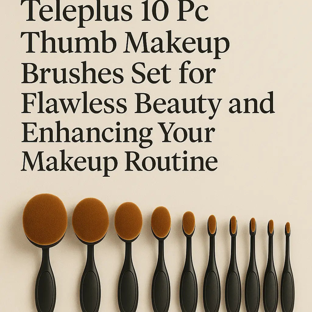 Teleplus 10 Pc Thumb Makeup Brushes Set for Flawless Beauty and Enhancing Your Routine thumb makeup brushes flawless
