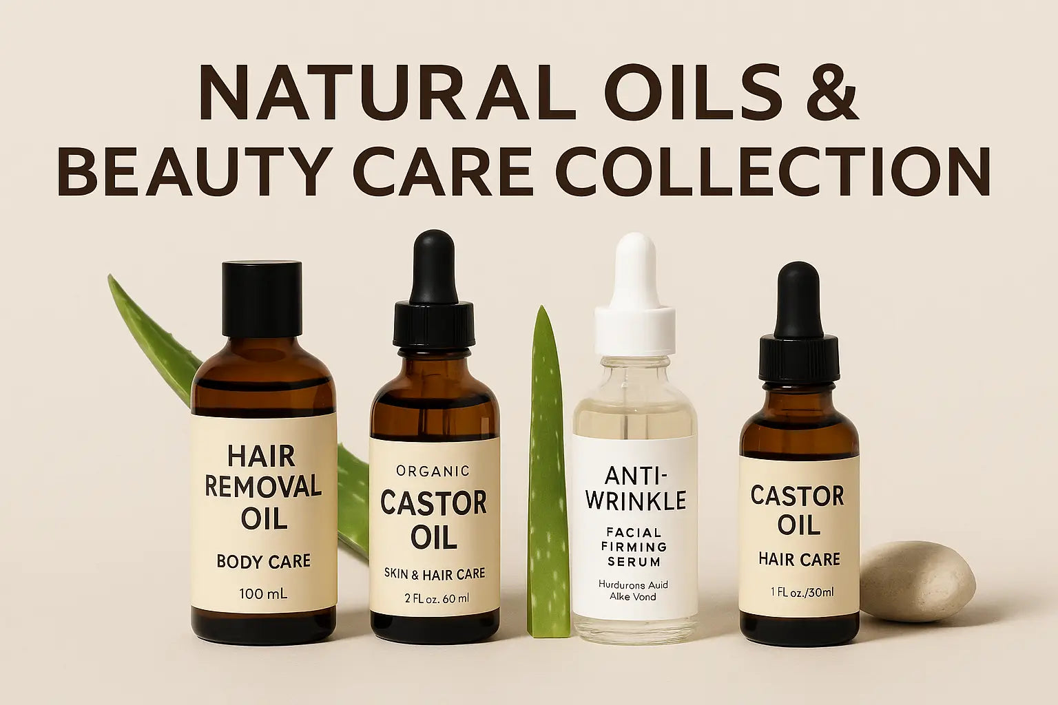 Natural Oils & Beauty Care Collection castor oil natural oils hair removal