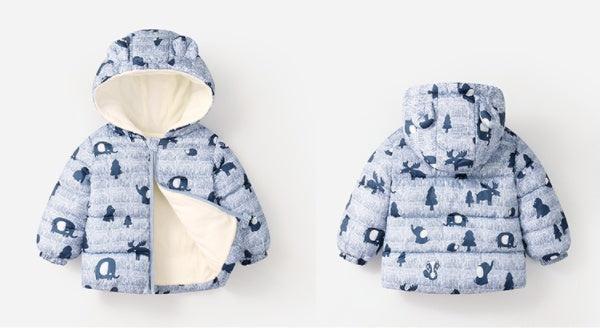 Off-season New Autumn And Winter Children’s Light Hooded BabyCotton Jacket