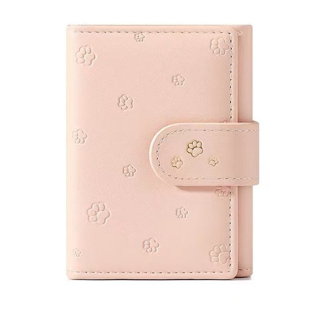 Fashion Small Paw Print Wallets Women Soft PU Leather Card Holder Purses - Purr-fectly Stylish Wallets for Fashionable