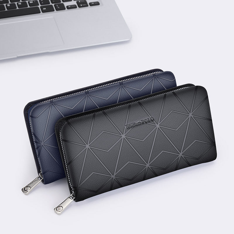 Men’s Long Clutch Polyester Wallet - Manly Clutch Wallet for Chasing Cash and Style