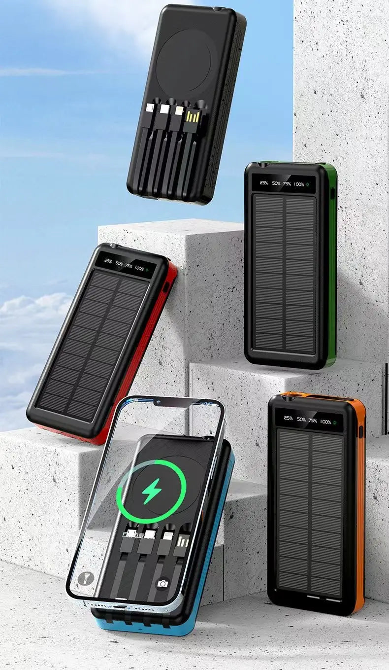 Banc Cumhachta Gréine 10000Mah faoi stiúir Lantern Lantern Charger Lantern Charger Solas Iniompartha