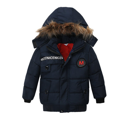 New Children’s Cotton Padded Clothes Thickened Hooded Coat