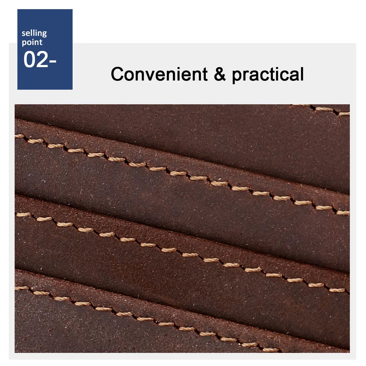 KB35 Brown Leather Anti-Theft Credit Card Wallet for Men and Women