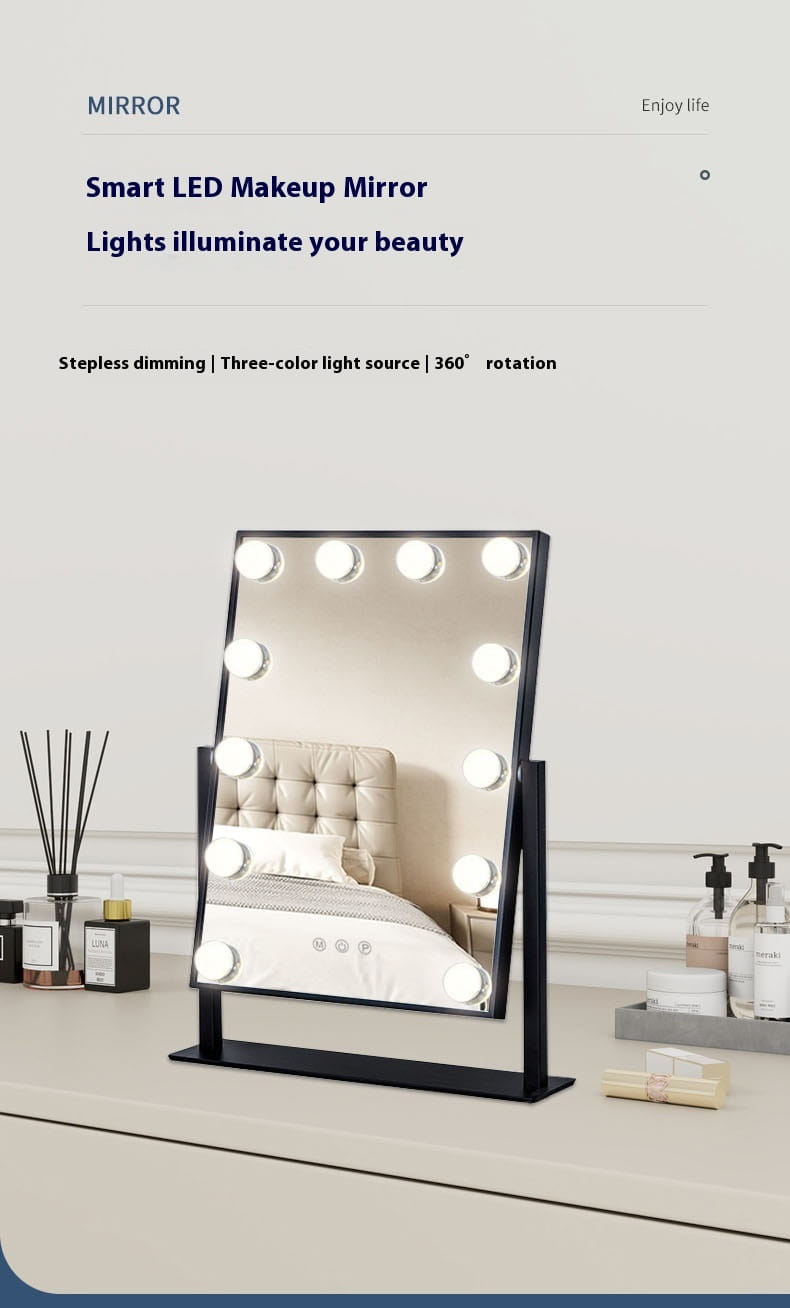 Light Mirror Desktop LED with Aluminum Frame for Living Room and Bedroom
