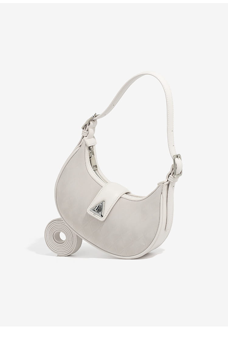 Pink Black Milky White Soft PU Saddle Shoulder Messenger Bag