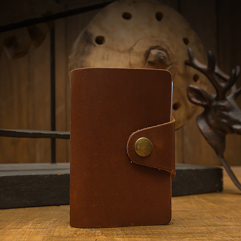 Handmade Cowhide Card Holder Men’s Genuine Leather - Moo-ve Over Plastic This Cowhide Card Holder Rocks