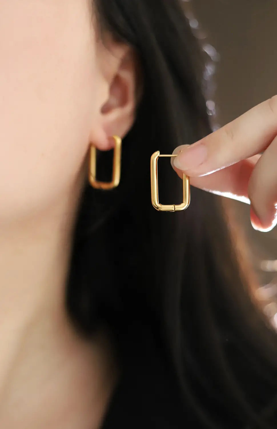 Simple Functional Square Ear Clip Earrings