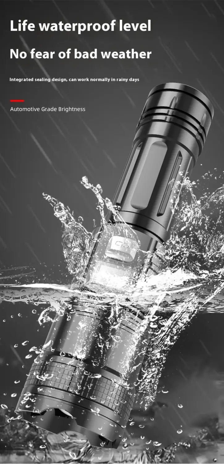 Super Bright 5W Digital Display Flashlight with Zoom Power and Overcharge Protection