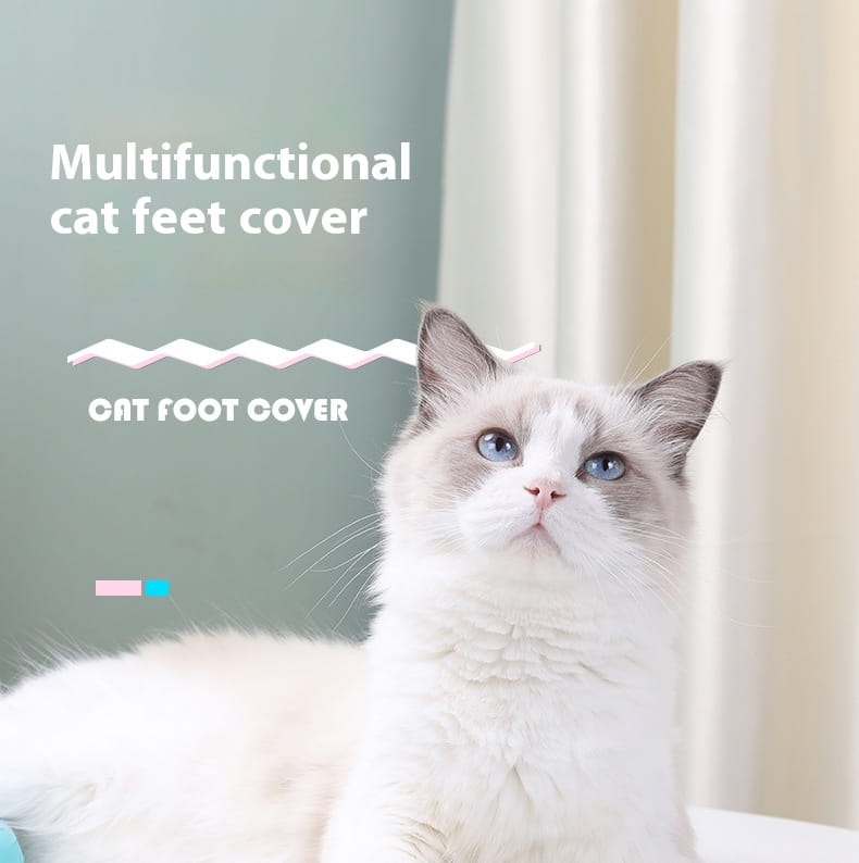 Andra generationens ljusblå gröna rosa kattstövlar gummi non slip pet skor