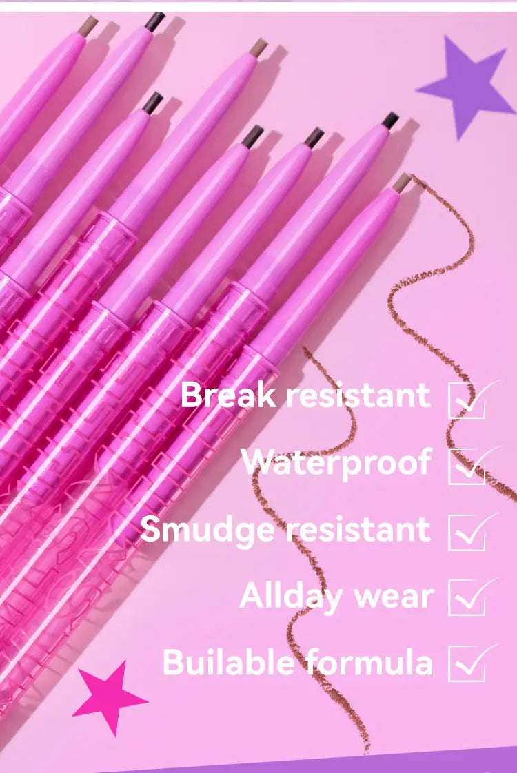 Waterproof Eyebrow Pencil Set with 4 Neutral and Dark Shades