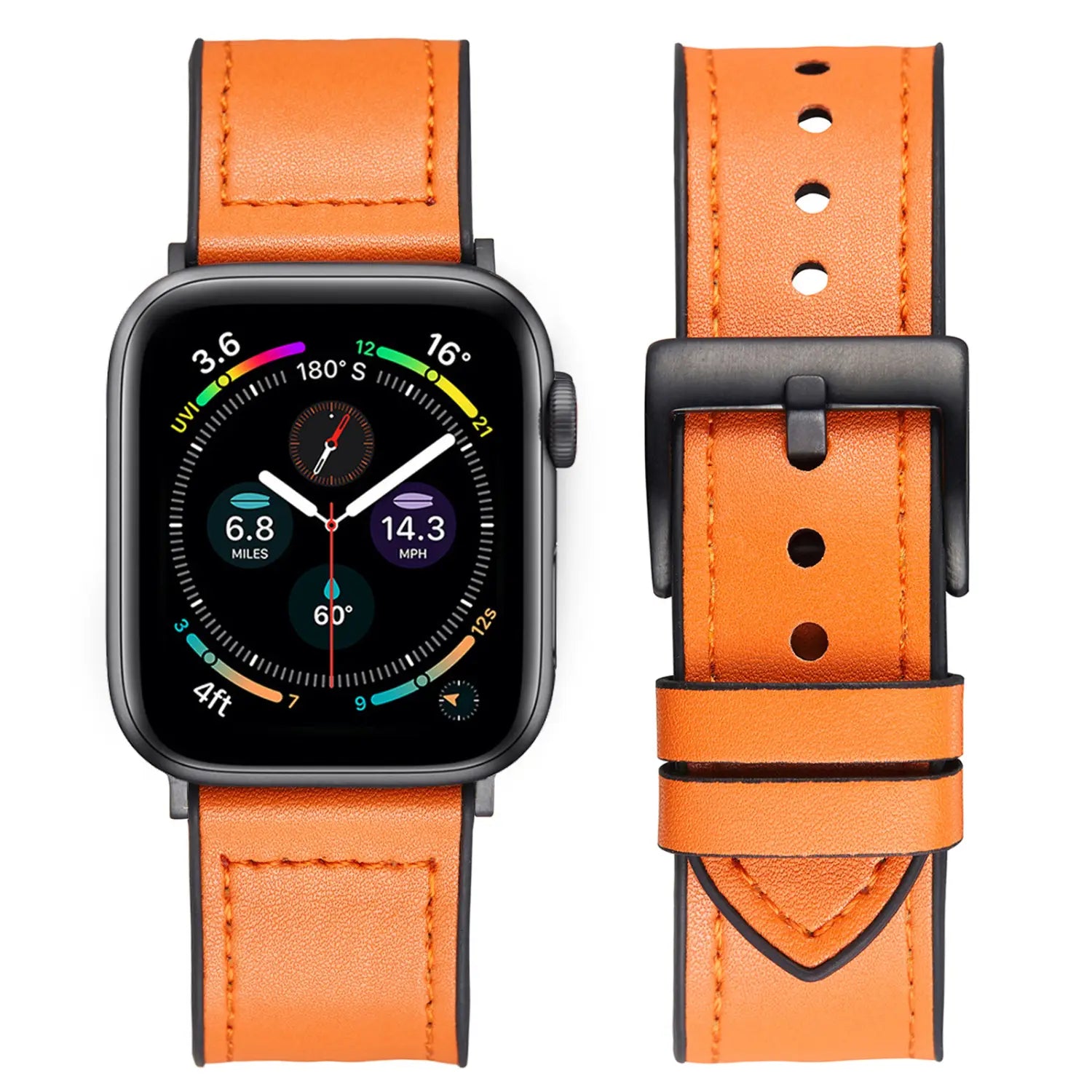 Watch Strap Silicone Patch Crazy Horse Retro Leather Thin