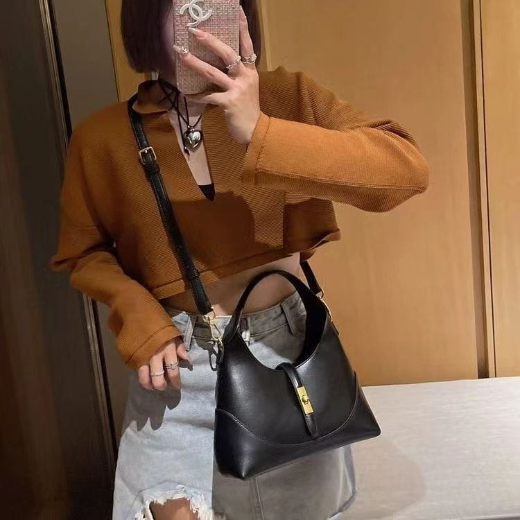 Synthetic Leather Shoulder Messenger Bag for Commute and Hand