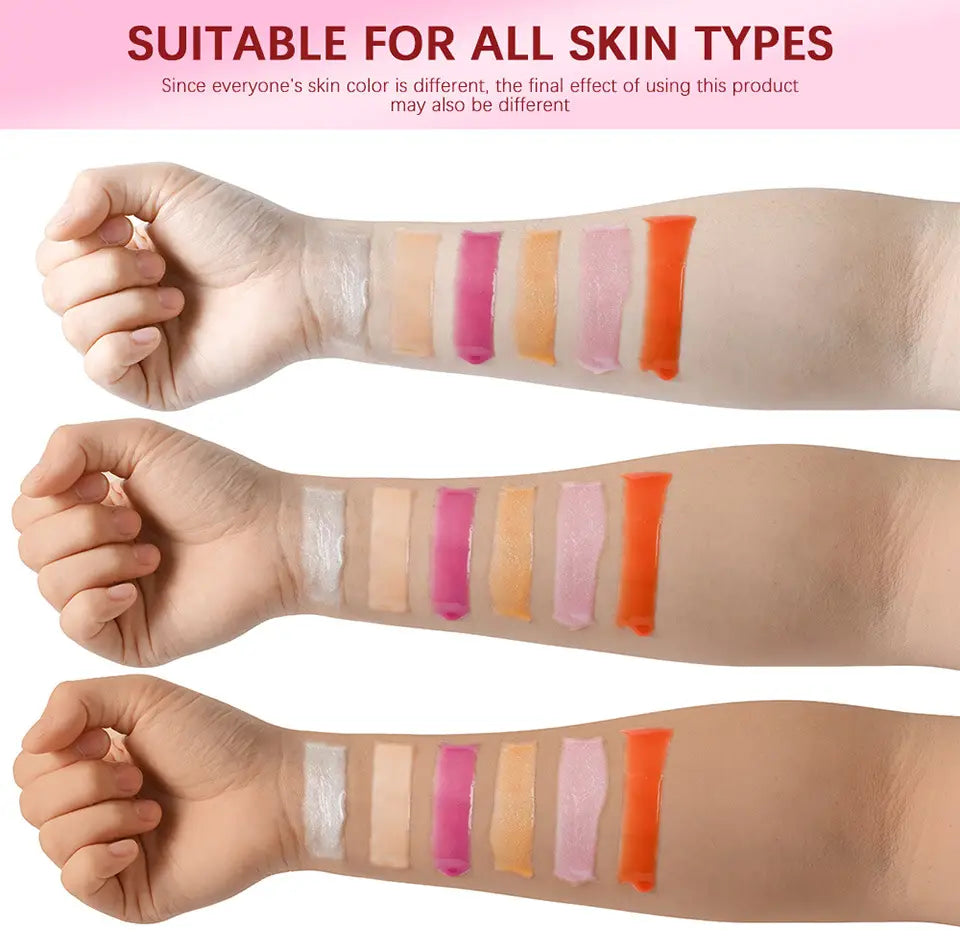 Glittering Moisturizing Fruit Flavor Lip Lacquer for All Skin Types