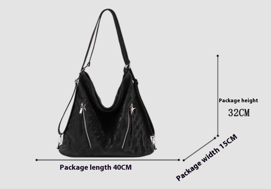 Large Capacity Soft Tote Bag with Shoulder Strap and Double Joint Style