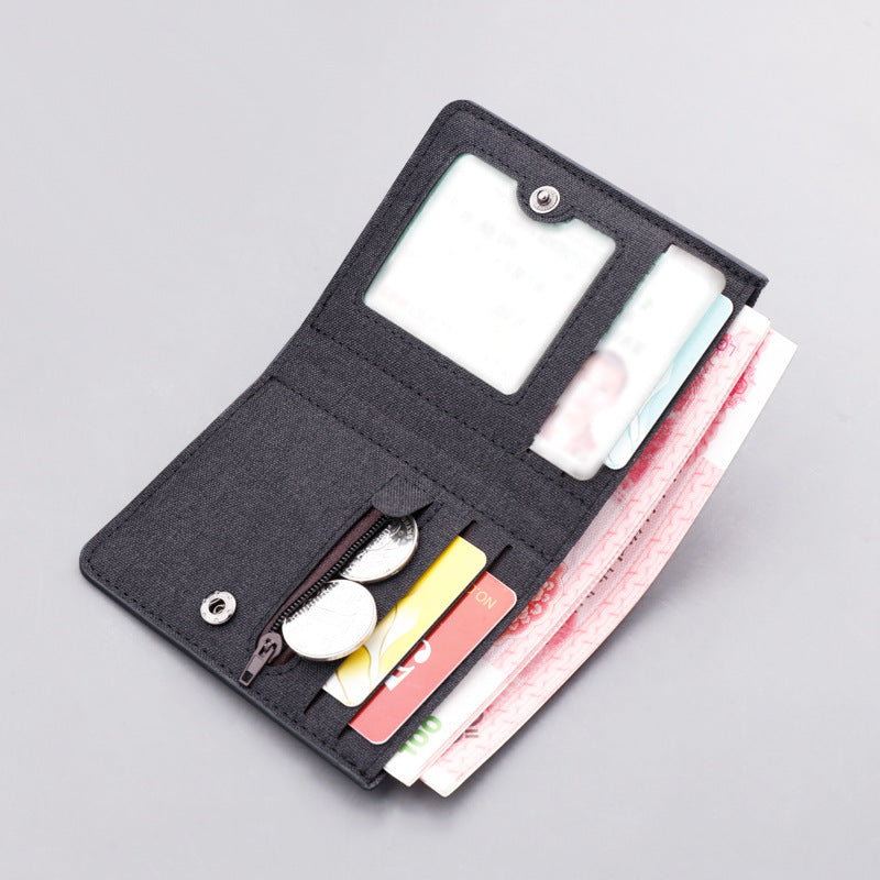 Can Put Driver’s License Ultra-thin Men’s Mini Wallet - Ultra-Thin Men’s Mini Wallet for Vertical Canvas Lovers