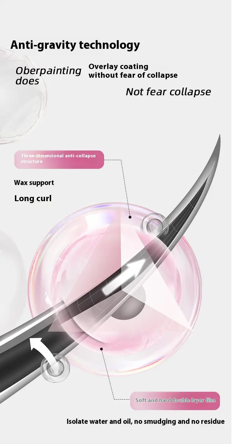 Waterproof Long Curling Black Mascara for Thick Voluminous Lashes