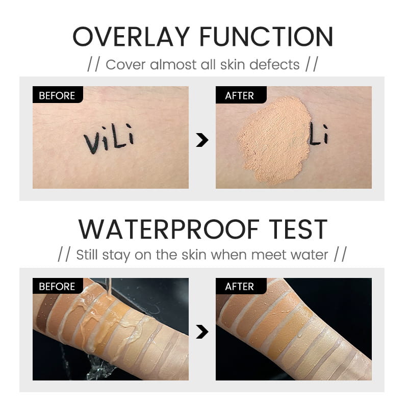 Waterproof Liquid Base Makeup Foundation for All Skin Types in Multiple Shades