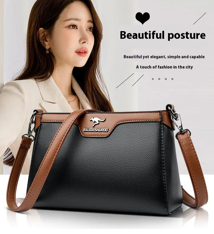 Organisateur de valise de voyage en cuir PU avec plusieurs poches à fermeture éclair