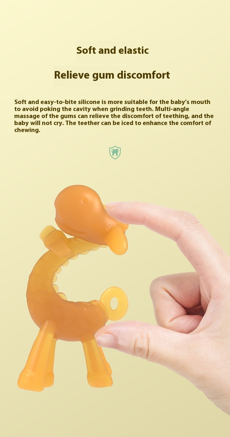 Baby Liquid Giraffe Teether Safe Silicone Nano Molar Rod - Giraffe Teether: Molar Rod for Tiny Chomps