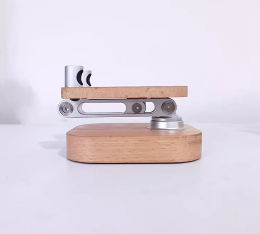 Black Walnut Aluminum Alloy Foldable Wireless Charging Bracket - Charge in Style with Black Walnut Wireless Bracket