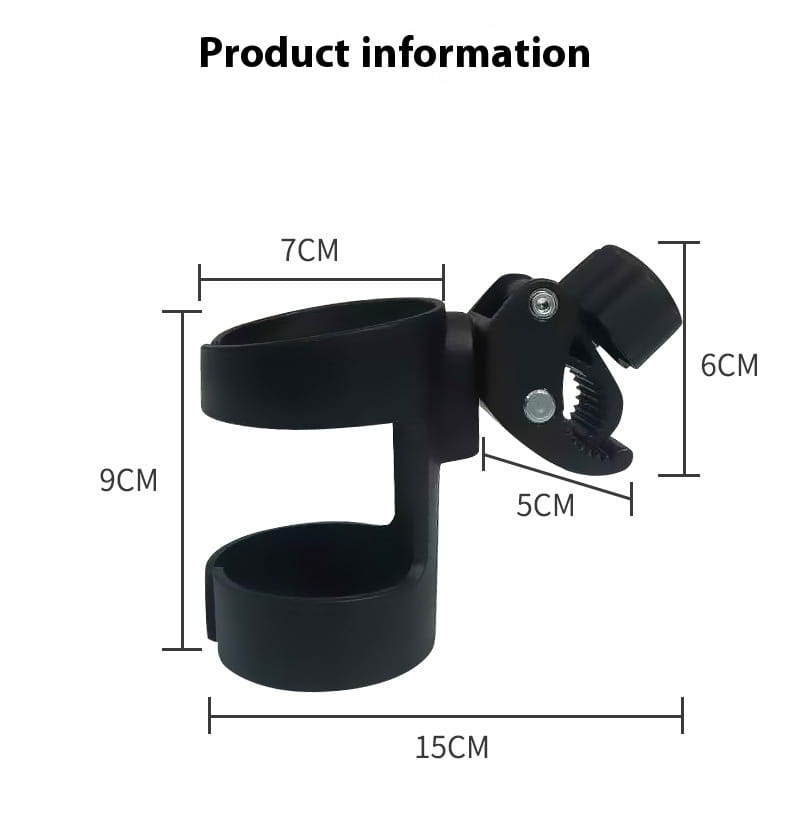 Plastic Baby Bottle Holder in Black and Mint Green for the United States