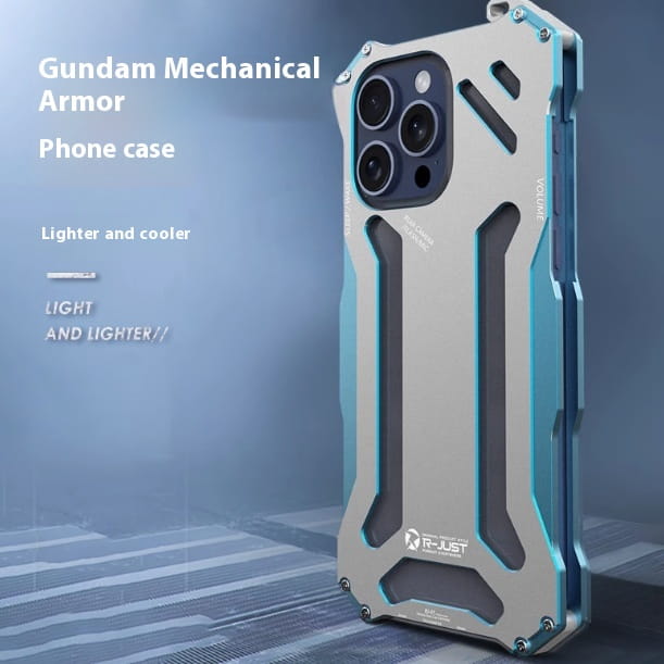 European-American Aluminum Alloy Skeleton Case with Heat Dissipation for iPhone 15 Series