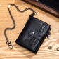 Leather Mobile Phone Holder Wallet Multi-function Anti-theft Chain - Stylish Leather Wallet with Ribbon Gift Box