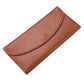 Women’s Leather Simple Wallet Long - Stylish Cow Split Wallet in Wine Red and Brown