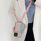 Litchi Pattern Card Holder Phone Case Envelope Crossbody Card Holder