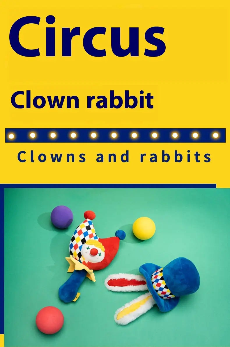 Plush Dog Toy with Squeaker Rabbit Design Interactive Pet Chew