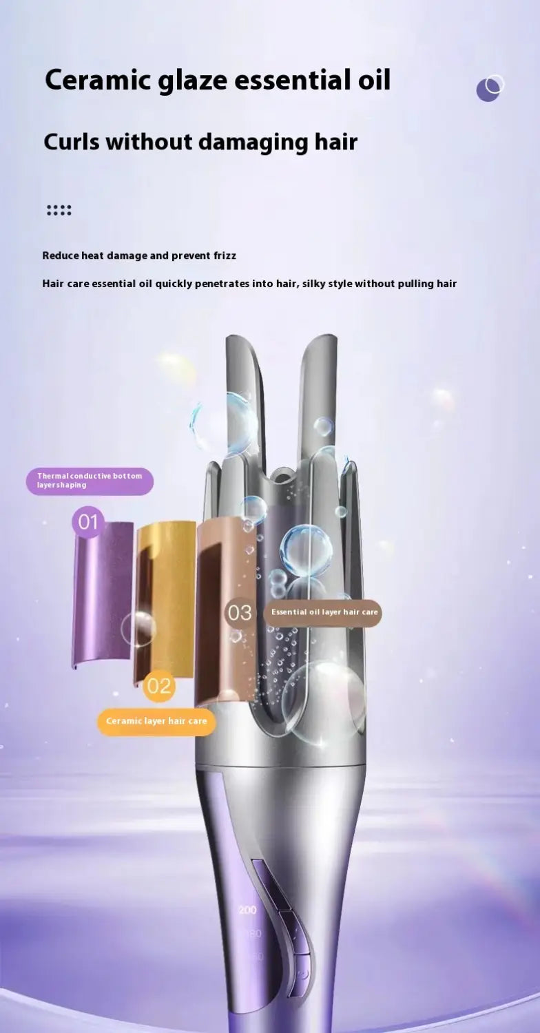 Wireless 32mm Automatic Hair Curler with Lithium Battery and Versatile Design