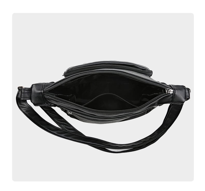 Embossed Casual Fashion Shoulder Messenger Bag with Sandwich Pocket