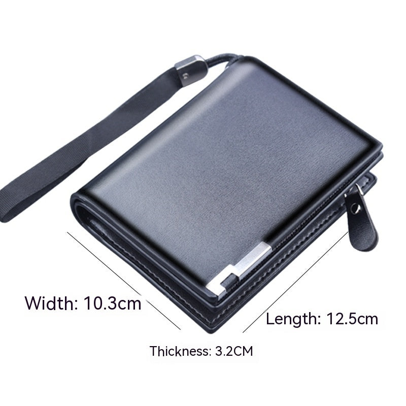 Men’s Zipper Wallet Men’s Large Capacity Three Fold - Unzip Style with the Ultimate Men’s Wallet Adventure