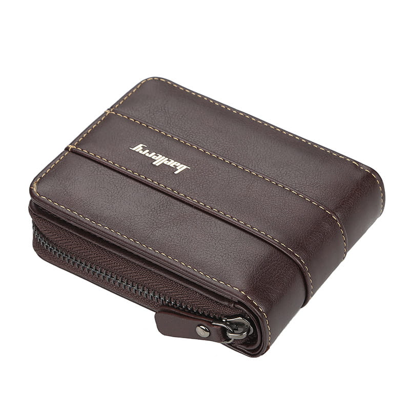 PU Leather Wallet with Zipper Coin Purse for United States and CHF