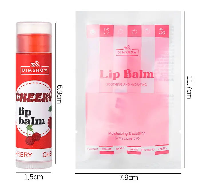 Fruit Flavor Lip Balm Set for Men and Women’s Moisturizing Care
