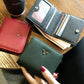 Leather Small Folding Women’s Short Ultra-thin Mini Coin Purse Korean Fashion Wallet - Tiny Purse Big Style Genuine