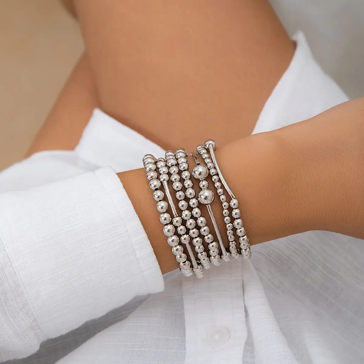 Simple Fashion Love Pendant Bracelet Suit