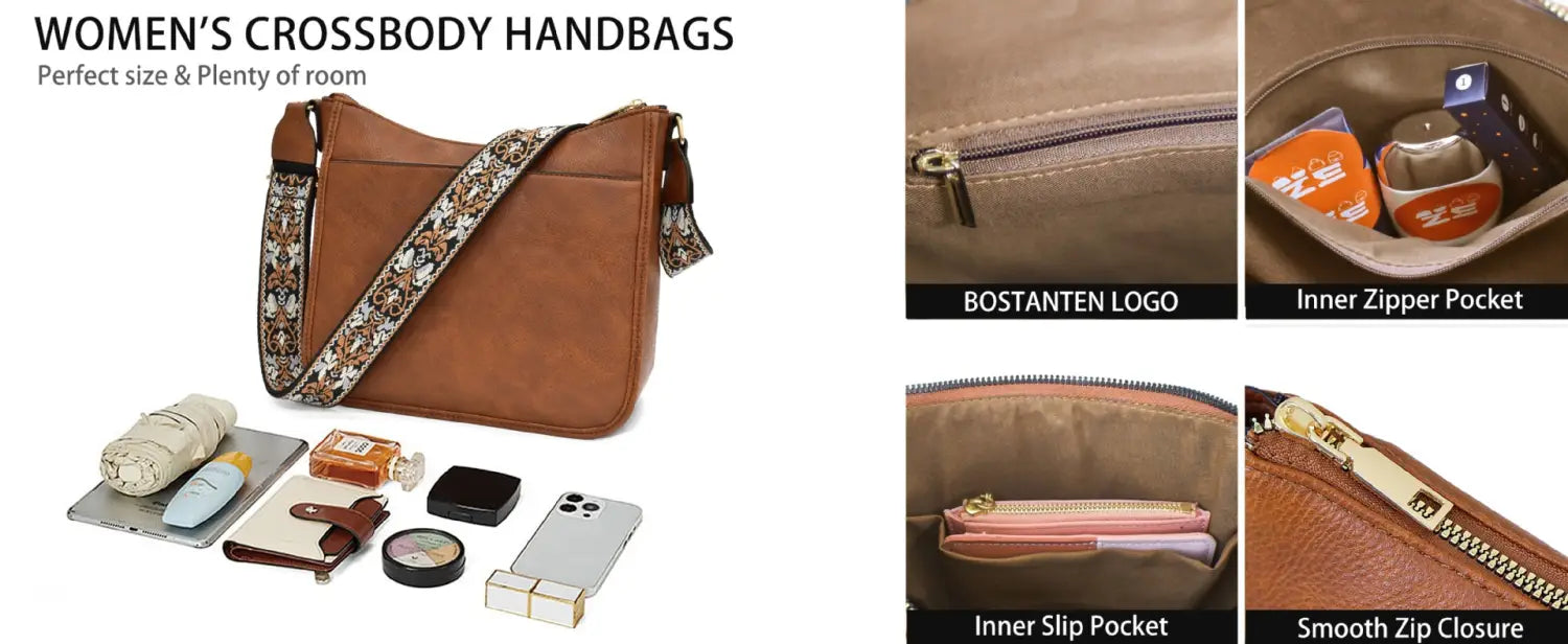 Wide Shoulder Strap Polyester Bag with Large Stitching for Daily