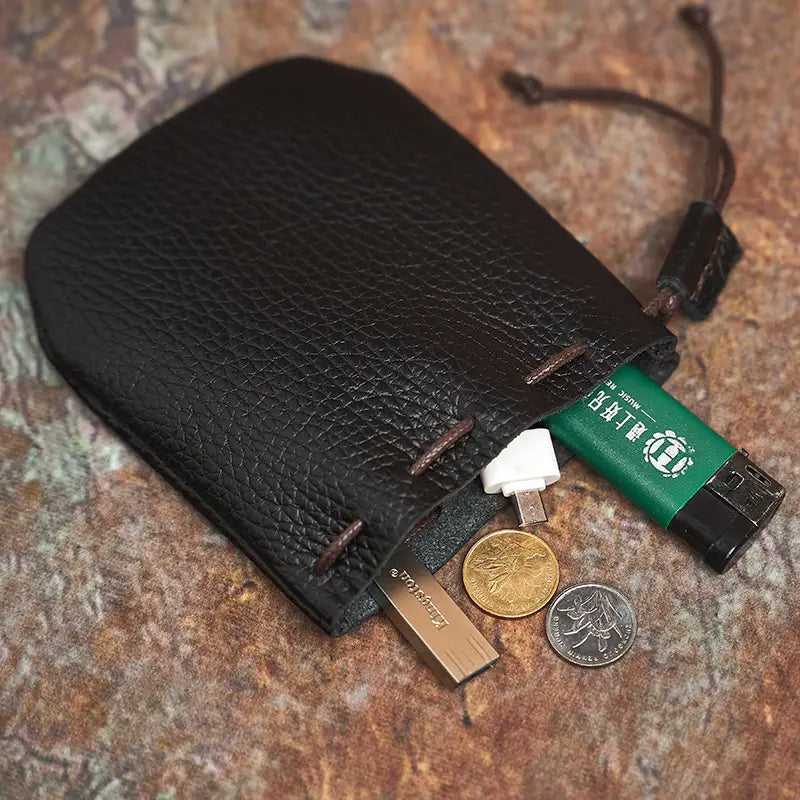 United States Layer Cowhide Leather Wallet with Swiss CHF Design