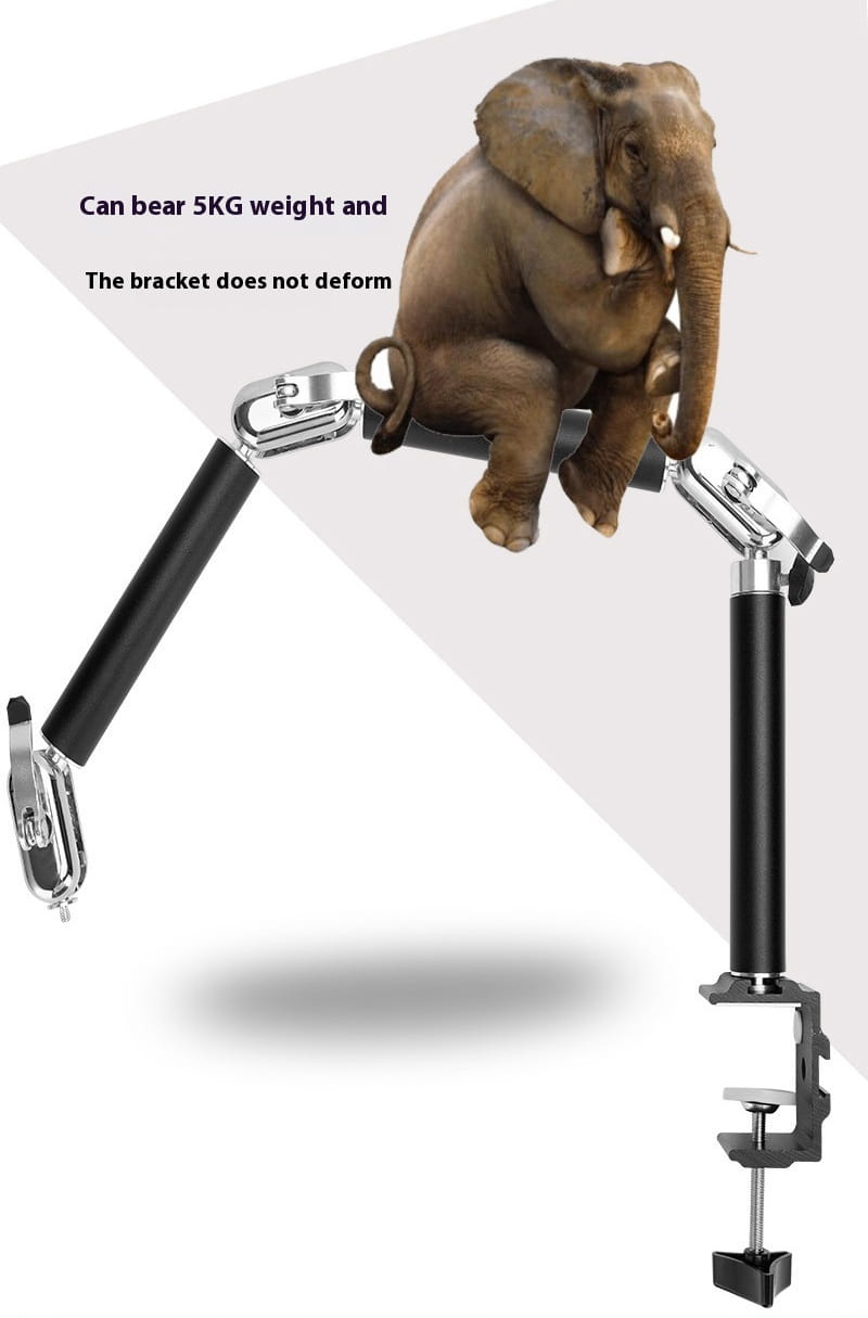 Extensionable Desktop Tablet Computer Stand with Multiple Sections and Bases