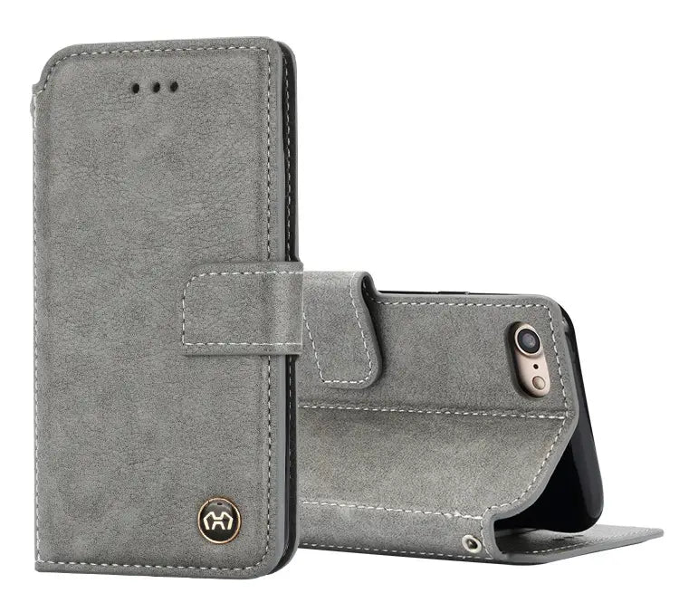 Flip phone leather case wallet