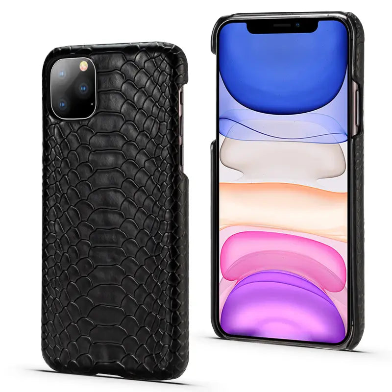 Snakeskin pattern PU leather phone case