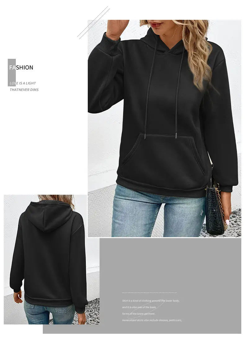 Japanese Korean Casual Pullover Sweatshirt with Pockets Polyester Unisex