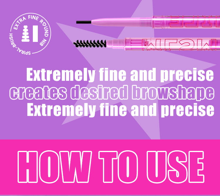 Waterproof Eyebrow Pencil Set with 4 Neutral and Dark Shades