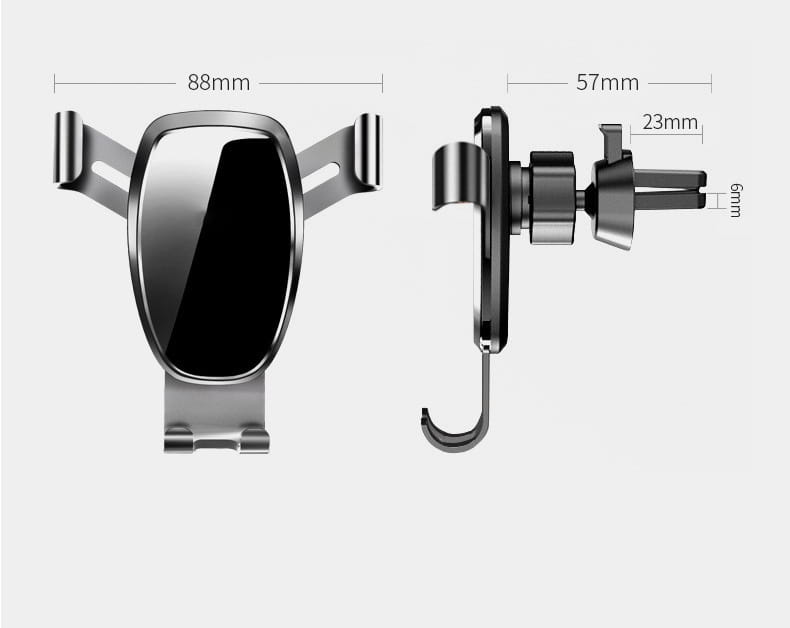 Elegant Frosted and Mirror Car Phone Holder with Shockproof Navigation Support