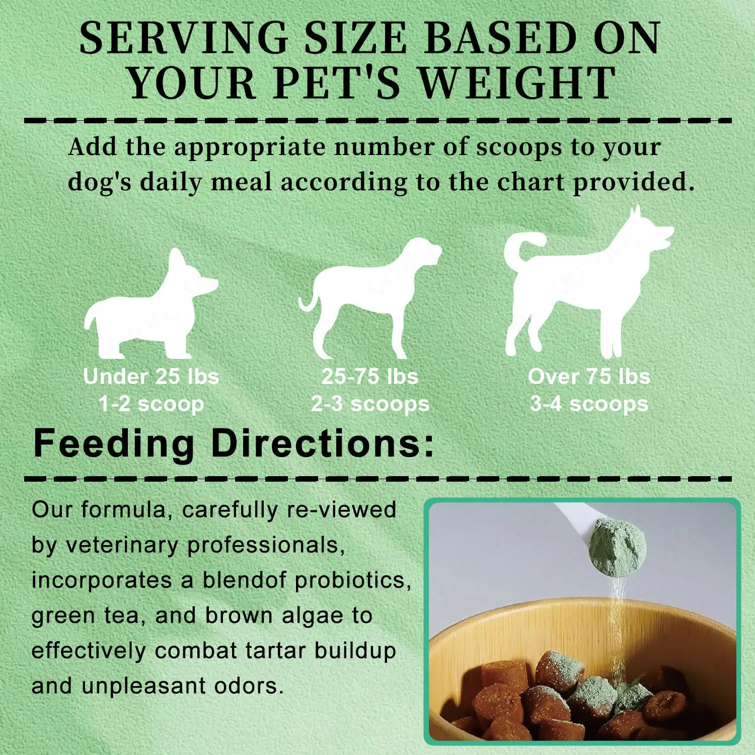 Lemmikloomade hammaste puhastuspulber koertele ja kassidele suuhooldus 100g